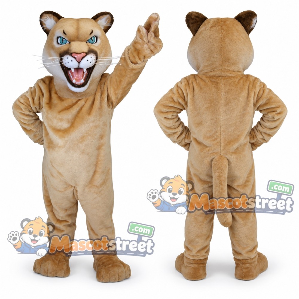 Tan Cougar Mascot Costume Tan Cougar Mascot Costume