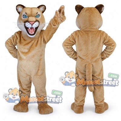 Tan Cougar Mascot Costume Tan Cougar Mascot Costume