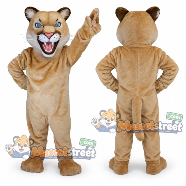 Tan Cougar Mascot Costume
