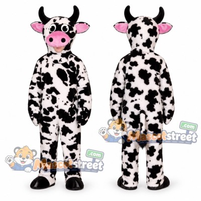 Black and White Cow Mascot Costume Black and White Cow Mascot Costume