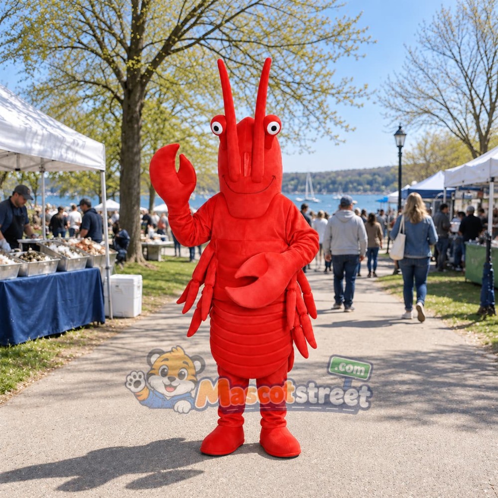 Red Crayfish Mascot Costume Red Crayfish Mascot Costume