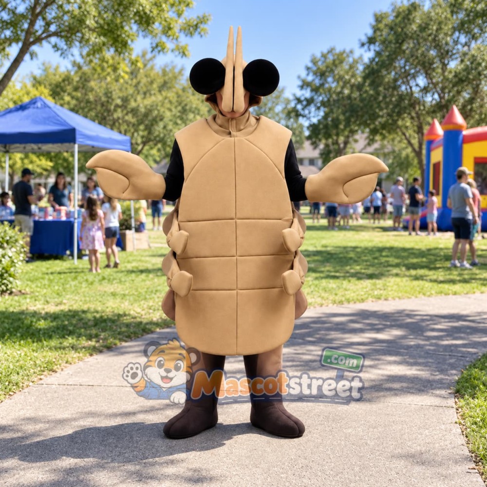 Tan Crayfish Mascot Costume