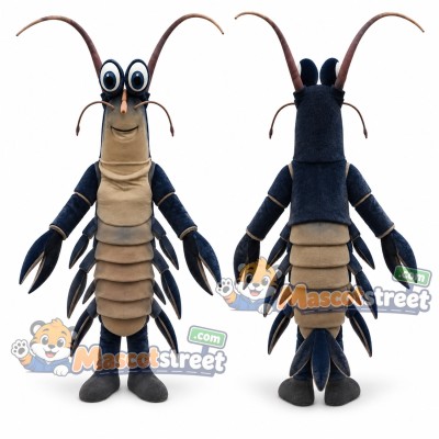 Blue Crayfish Mascot Costume Blue Crayfish Mascot Costume