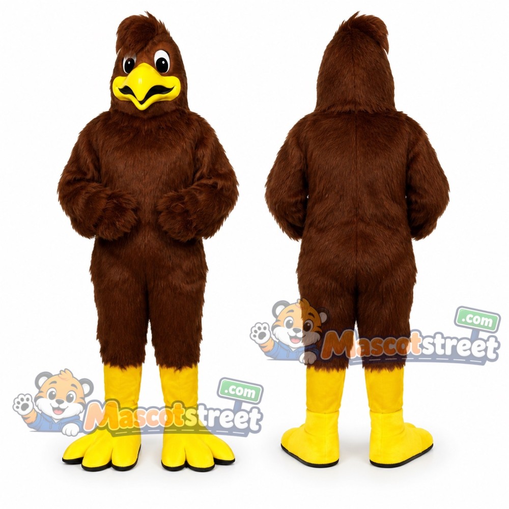 Brown Hawk Mascot Costume Brown Hawk Mascot Costume