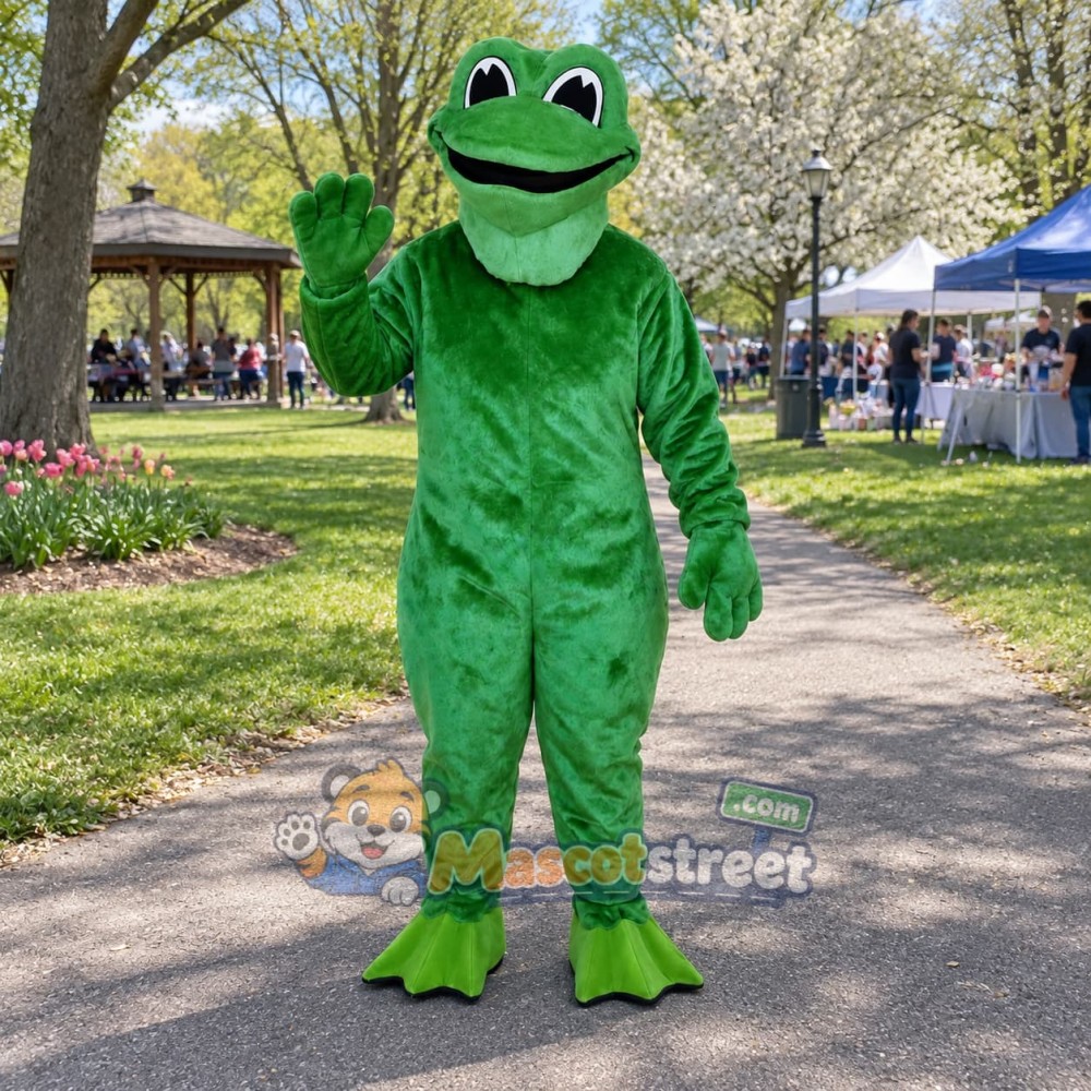 Green Frog Mascot Costume