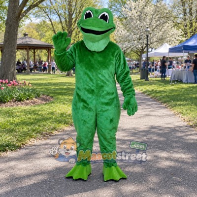 Green Frog Mascot Costume
