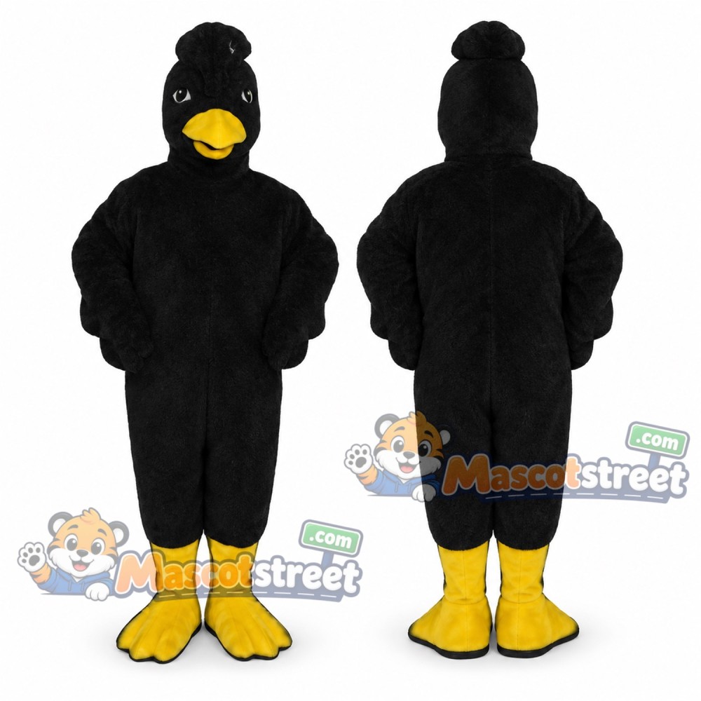Black Crow Mascot Costume Black Crow Mascot Costume