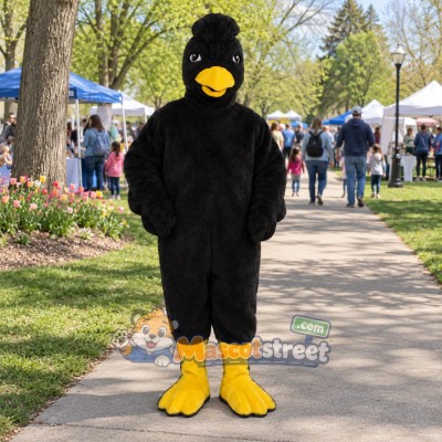 Black Crow Mascot Costume Black Crow Mascot Costume