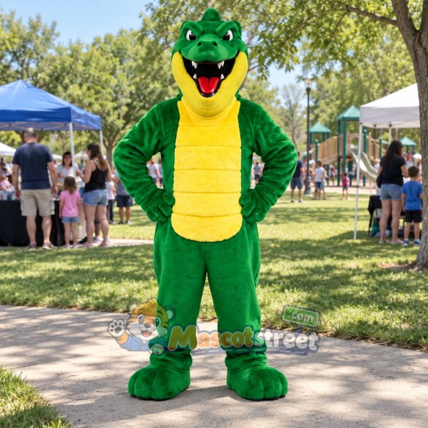 Green Crocodile Mascot Costume