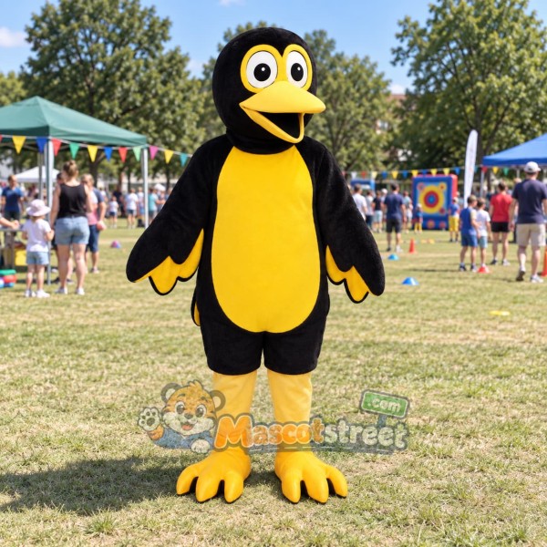 Black and Yellow Bird Mascot Costume