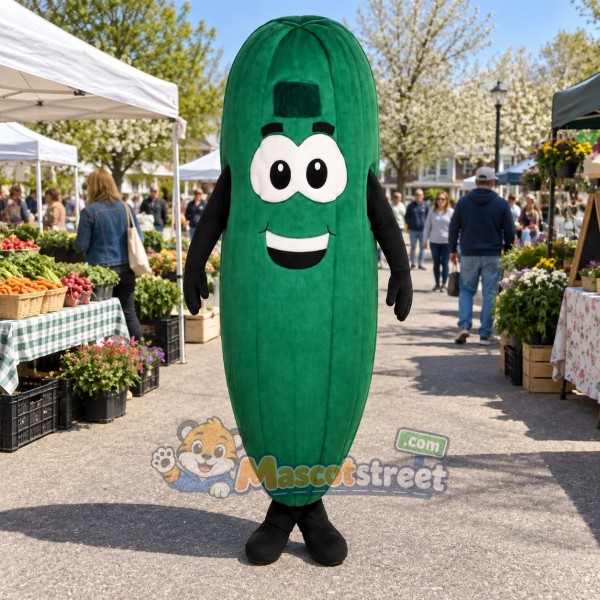 Green Cucumber Mascot Costume