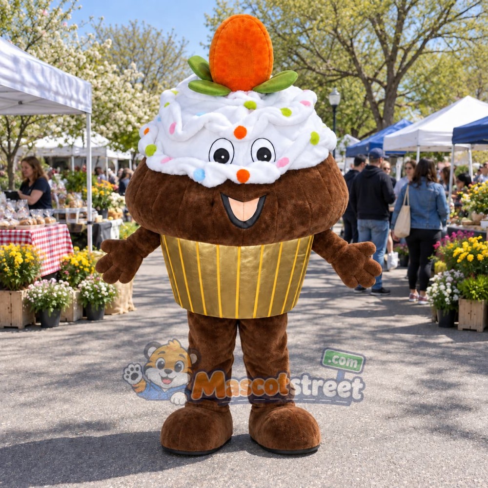 Cupcake Mascot Costume Cupcake Mascot Costume