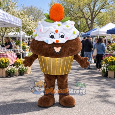 Cupcake Mascot Costume Cupcake Mascot Costume