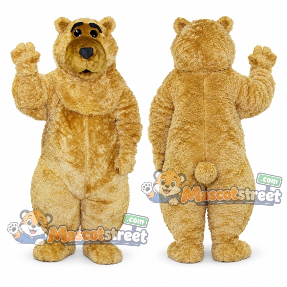 Tan Bear Mascot Costume