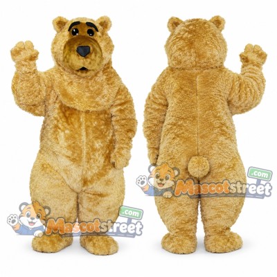 Tan Bear Mascot Costume