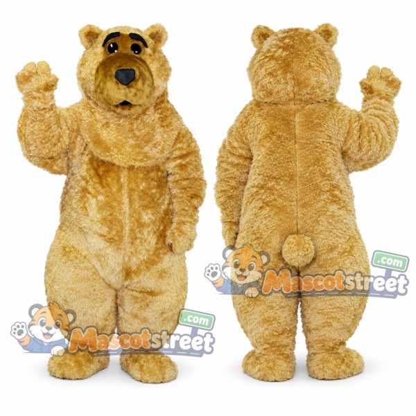Tan Bear Mascot Costume