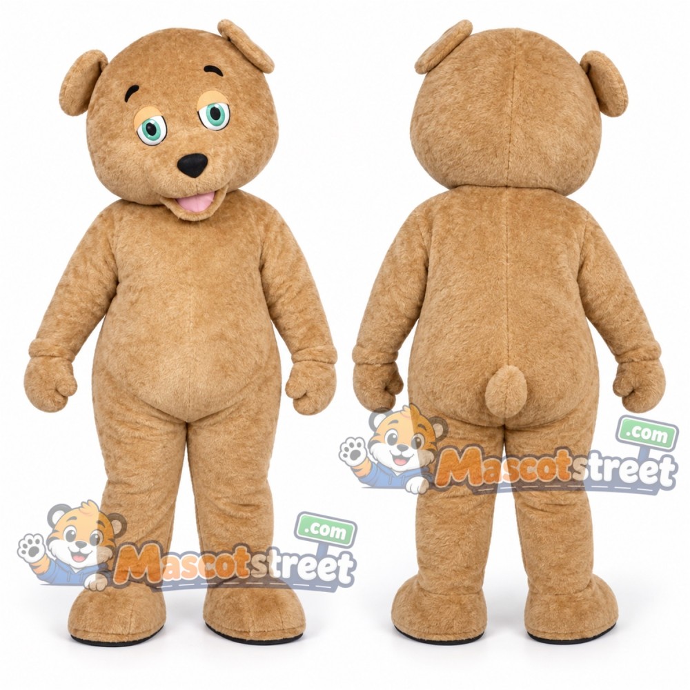 Tan Bear Mascot Costume