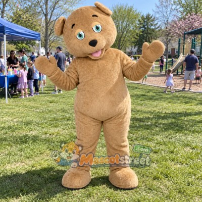 Tan Bear Mascot Costume