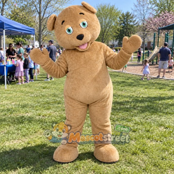 Tan Bear Mascot Costume