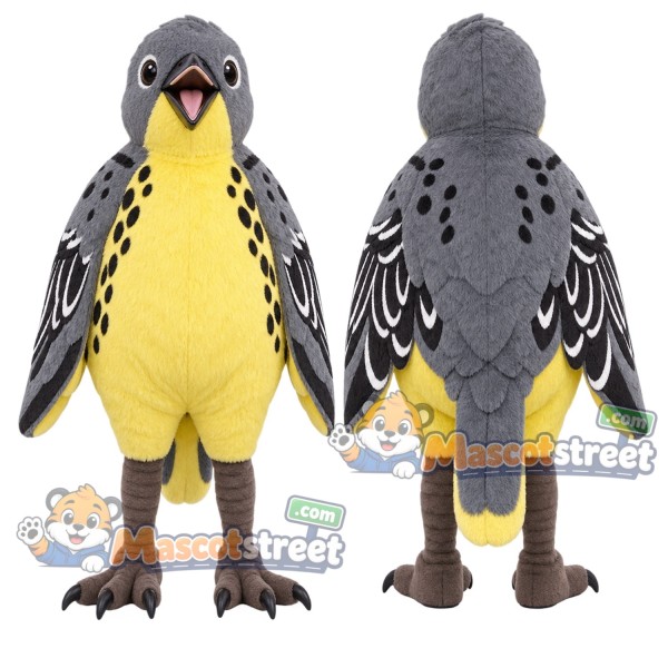 Gray Falcon Mascot Costume