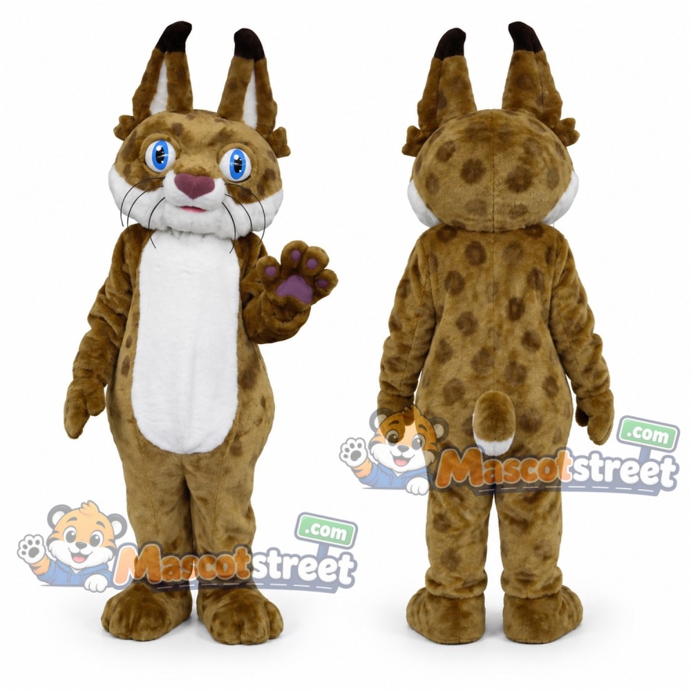 Brown Bobcat Mascot Costume Brown Bobcat Mascot Costume