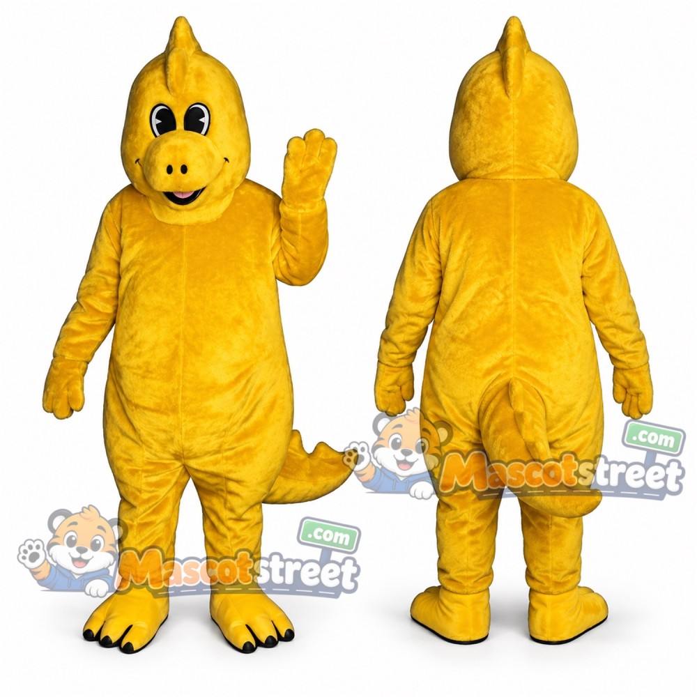 Yellow Dinosaur Mascot Costume