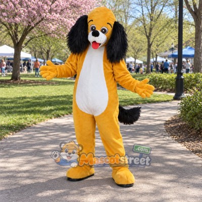 Yellow Dog Mascot Costume