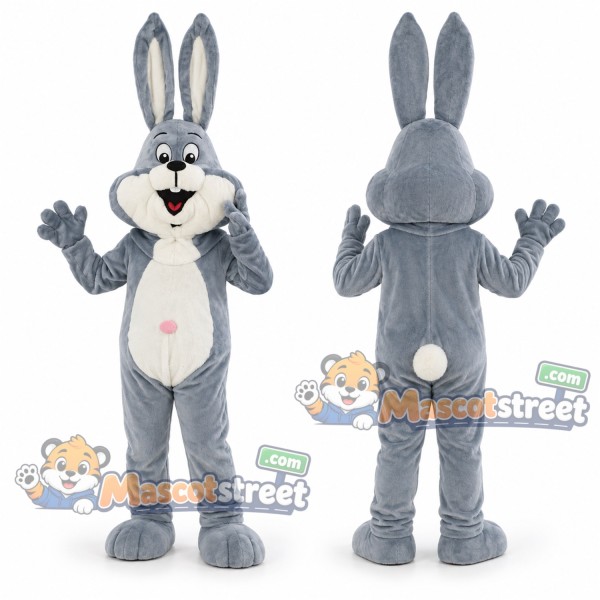 Gray Rabbit Mascot Costume