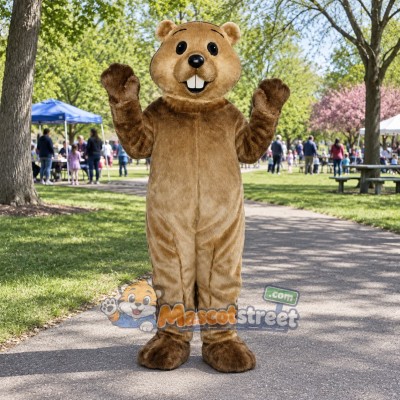 Brown Groundhog Mascot Costume Brown Groundhog Mascot Costume