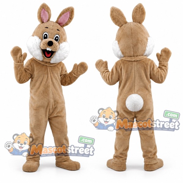 Tan Rabbit Mascot Costume