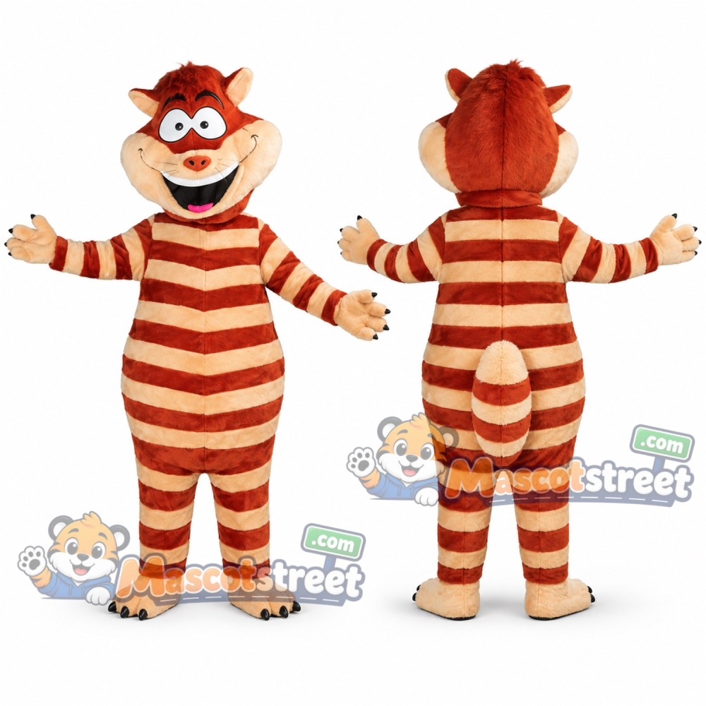 Orange Striped Cat Mascot Costume