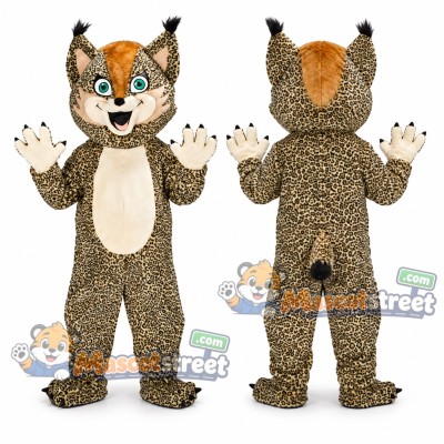 Brown Lynx Mascot Costume