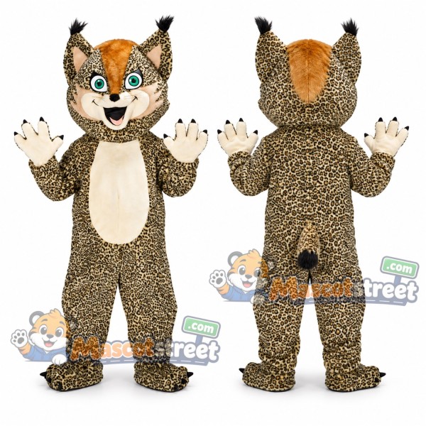 Brown Lynx Mascot Costume