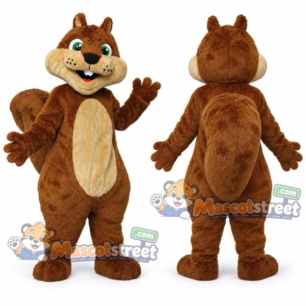 Brown Squirrel Mascot Costume