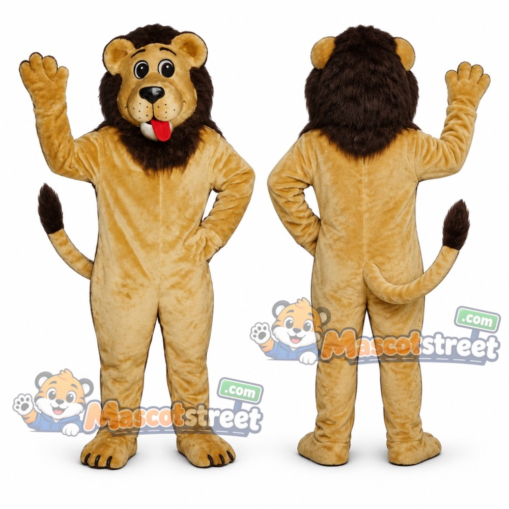 Tan Lion Mascot Costume Tan Lion Mascot Costume