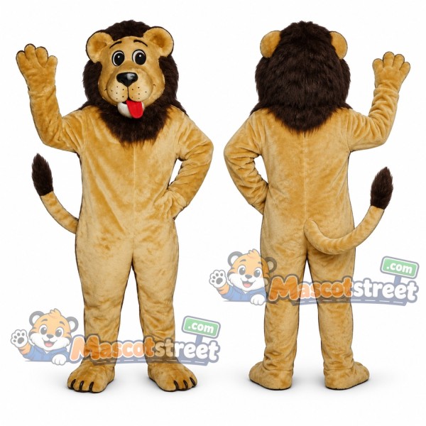 Tan Lion Mascot Costume