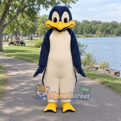 Navy Penguin Mascot Costume Navy Penguin Mascot Costume