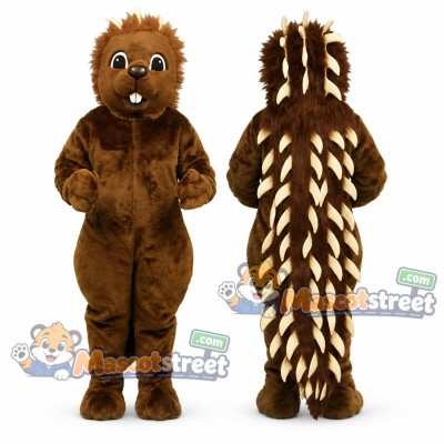 Brown Porcupine Mascot Costume Brown Porcupine Mascot Costume