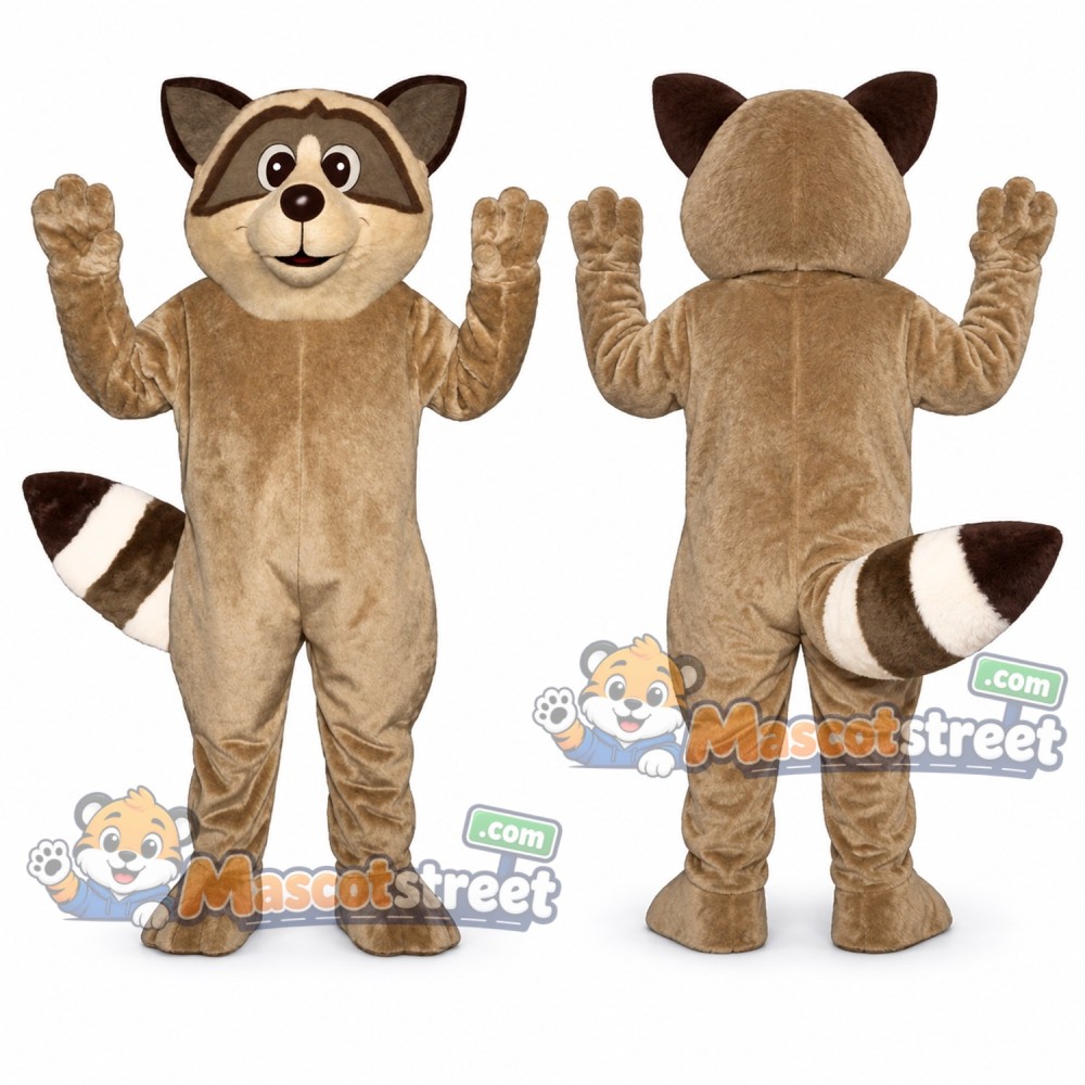 Brown Raccoon Mascot Costume Brown Raccoon Mascot Costume