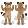 Brown Raccoon Mascot Costume