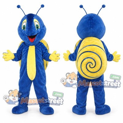 Blue Snail Mascot Costume Blue Snail Mascot Costume