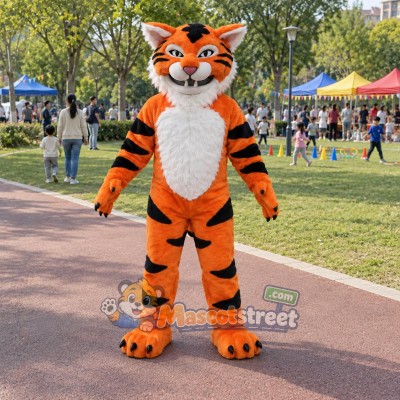 Orange Tiger Mascot Costume