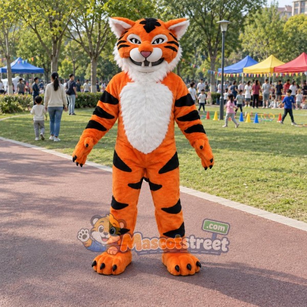 Orange Tiger Mascot Costume