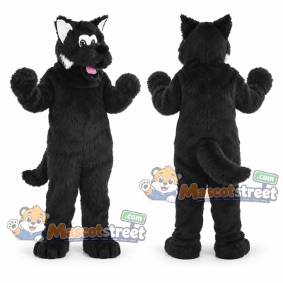 Black Wolf Mascot Costume