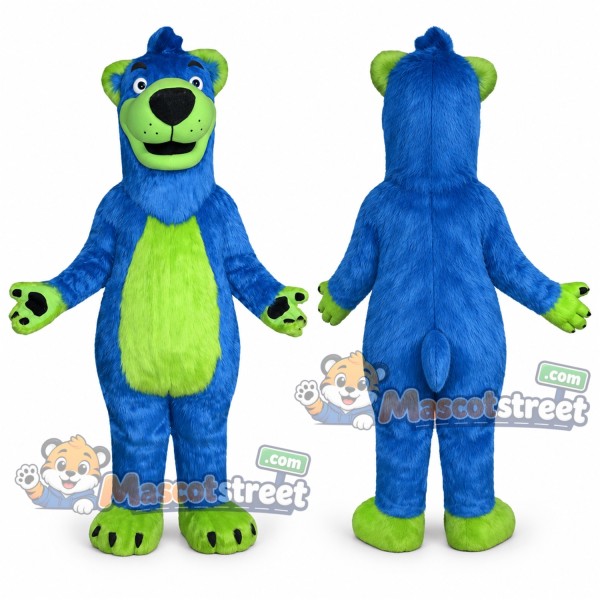 Blue Bear Mascot Costume