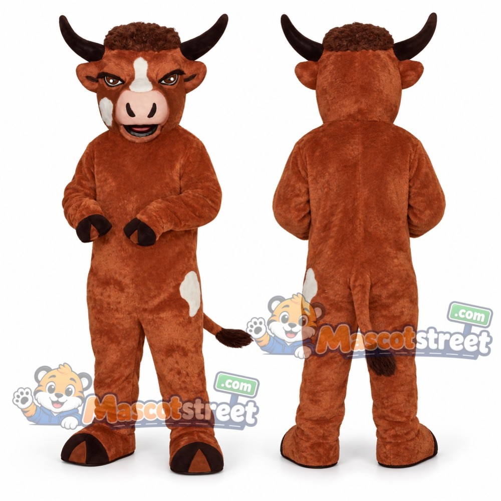Brown Bull Mascot Costume Brown Bull Mascot Costume