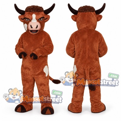 Brown Bull Mascot Costume Brown Bull Mascot Costume
