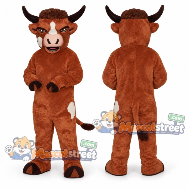 Brown Bull Mascot Costume
