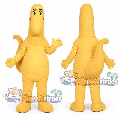Yellow Dinosaur Mascot Costume