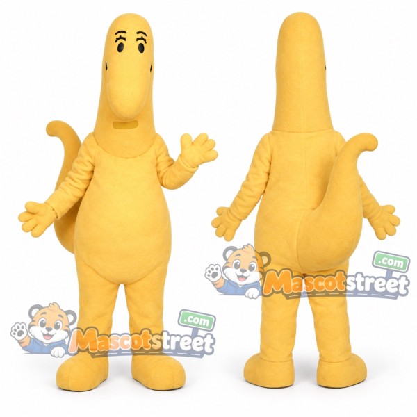Yellow Dinosaur Mascot Costume